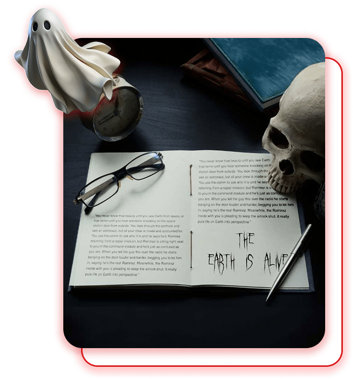 Notebook and pen on a writer's desk