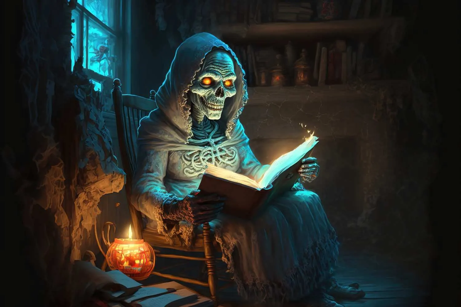 death-skeleton-is-sitting-home-chair-near-burning-fireplace-reading-book-scary-bedtime-stories-death-is-reading-book-with-fascinating-stories-3d-illustration canadianghostwriters