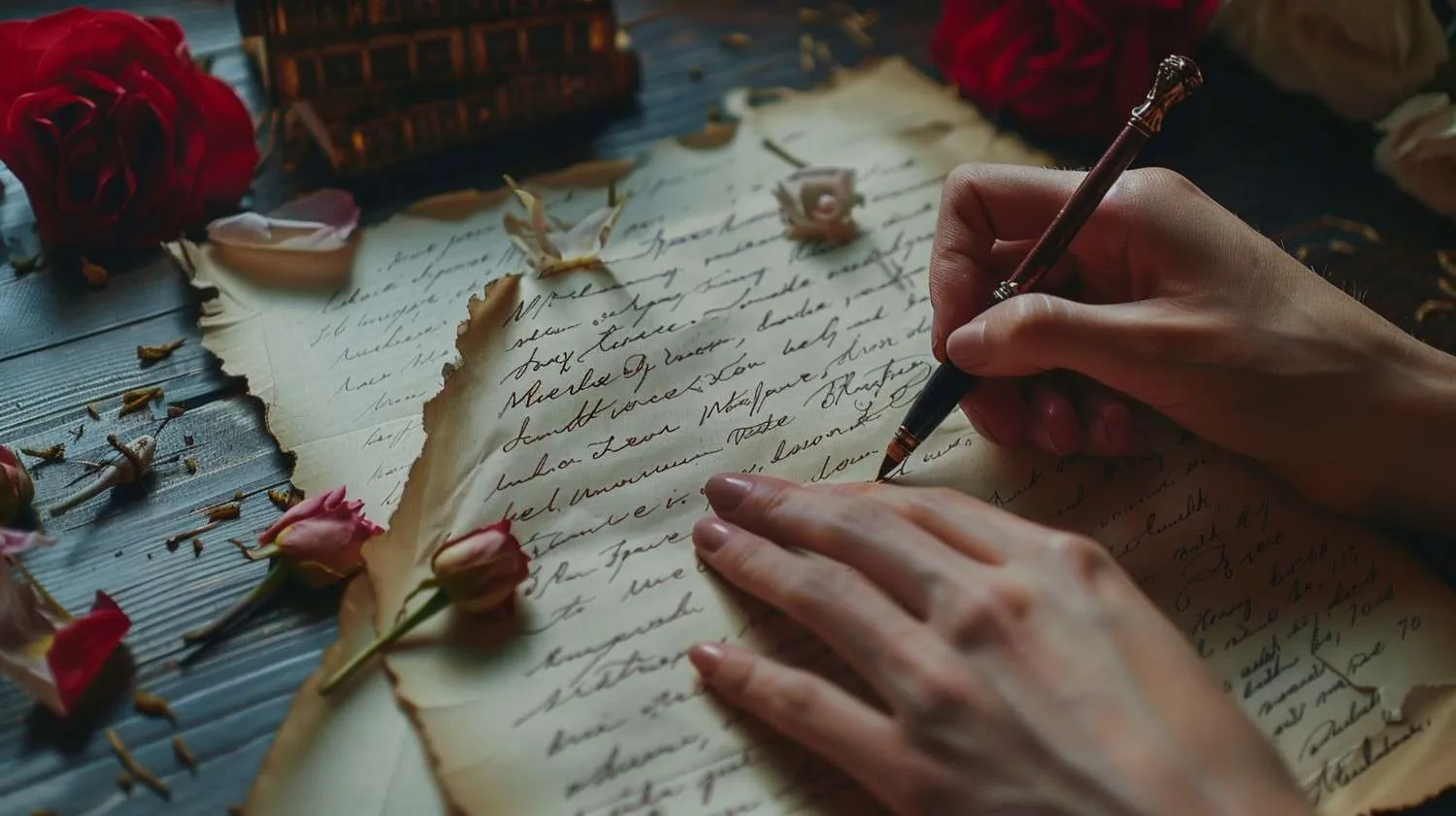 hand-writing-piece-paper-with-pen-it