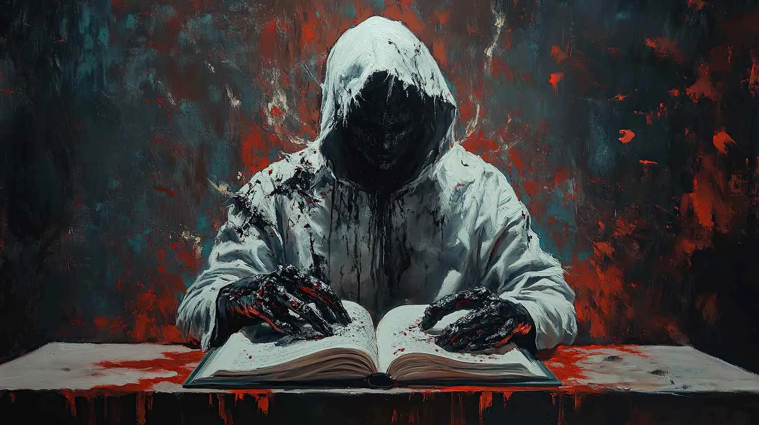 hooded-figure-covered-blood-reads-from-book-with-dark-ominous-background Canadian ghostwriters