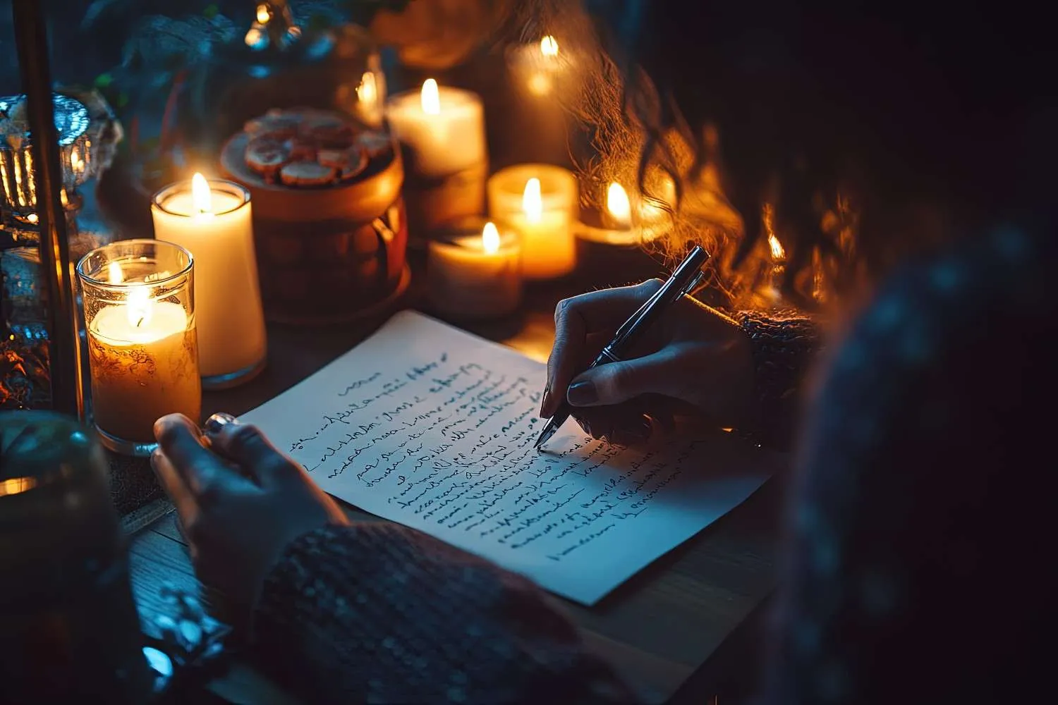 person-writing-notebook-surrounded-by-candles canadianghostwriters