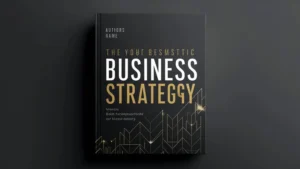 Black book cover titled "BUSINESS STRATEGY" with gold geometric pattern. canadianghostwriters