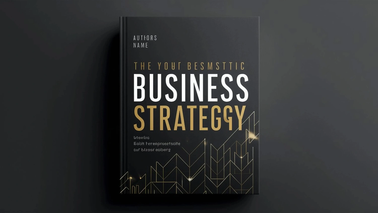 Black book cover titled "BUSINESS STRATEGY" with gold geometric pattern. canadianghostwriters