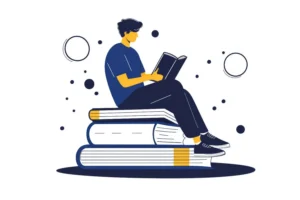 man-sits-stack-books-with-words-word-top Canadian ghostwriters