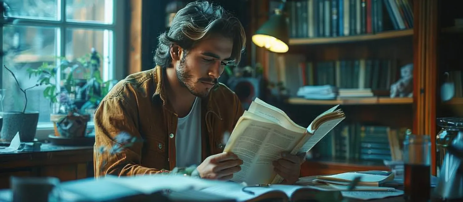 focused-man-reading-welllit-library- canadianghostwriters