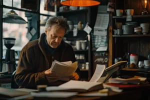 pensive-cafe-owner-reading-going-through-paperwork-reading-reports-after-working-hours_webp-100kb